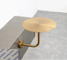 304 Stainless Steel Wall Mounted L Shaped Round Coffee Pub Table Salon Serving Worktop Rose Gold Bronze