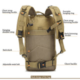 30L Outdoor Military Backpack 600D Nylon Waterproof Tactical Rucksack Sport Travel Camping Hiking Trekking Fishing Hunting Bags