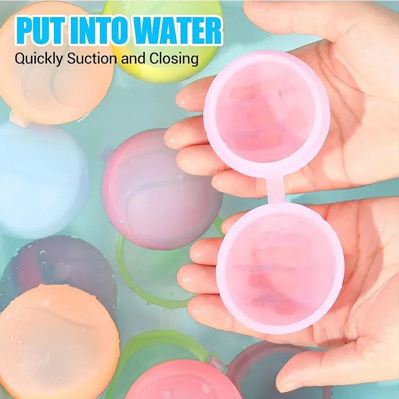 30PCS Water Balloons Reusable Refillable Water Balloon Quick Fill Self Sealing Water Bomb Splash Balls for Kids Swimming Pool