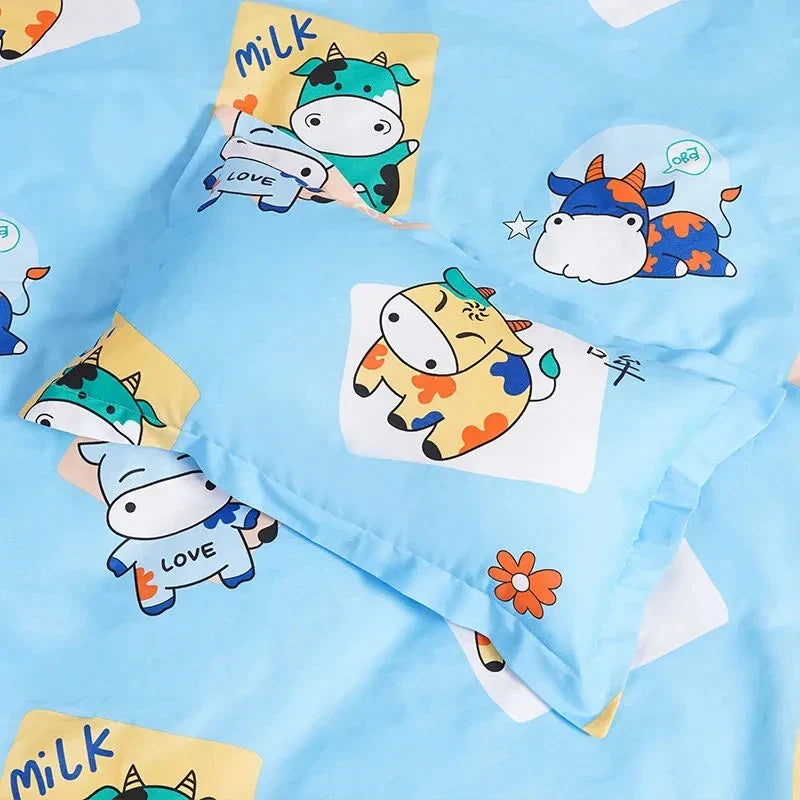 30x50 CM Pure Cotton Children's Pillow Case Home Four Seasons Universal Student Pillow Cover Cartoon Print Baby Pillowcase