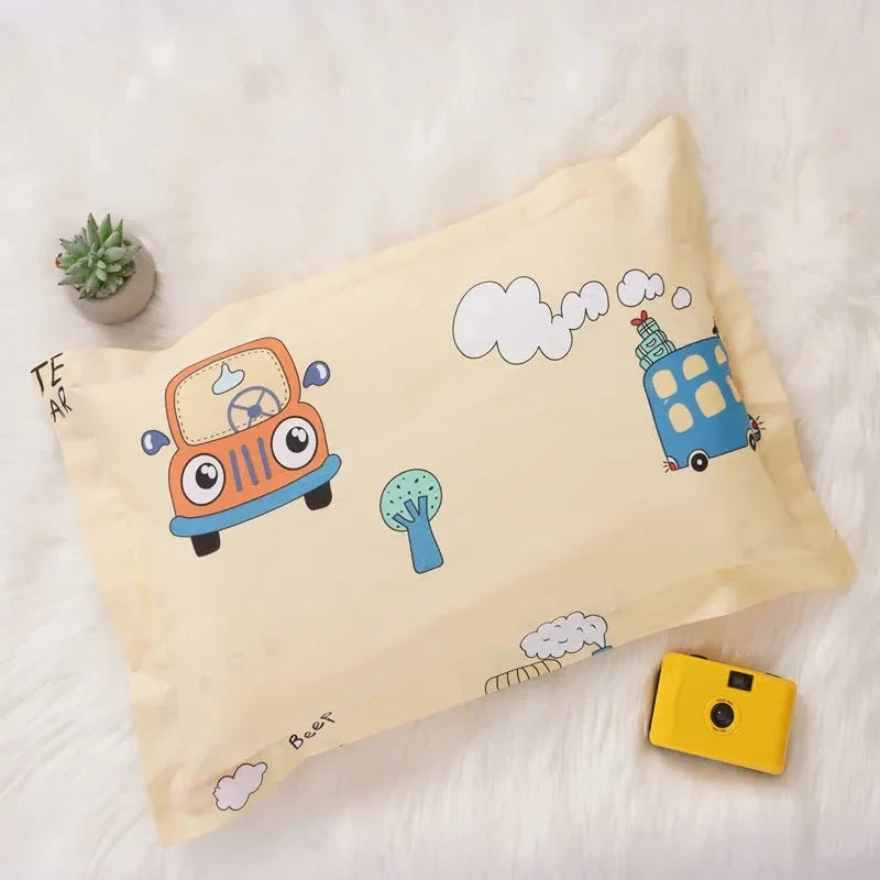 30x50 CM Pure Cotton Children's Pillow Case Home Four Seasons Universal Student Pillow Cover Cartoon Print Baby Pillowcase