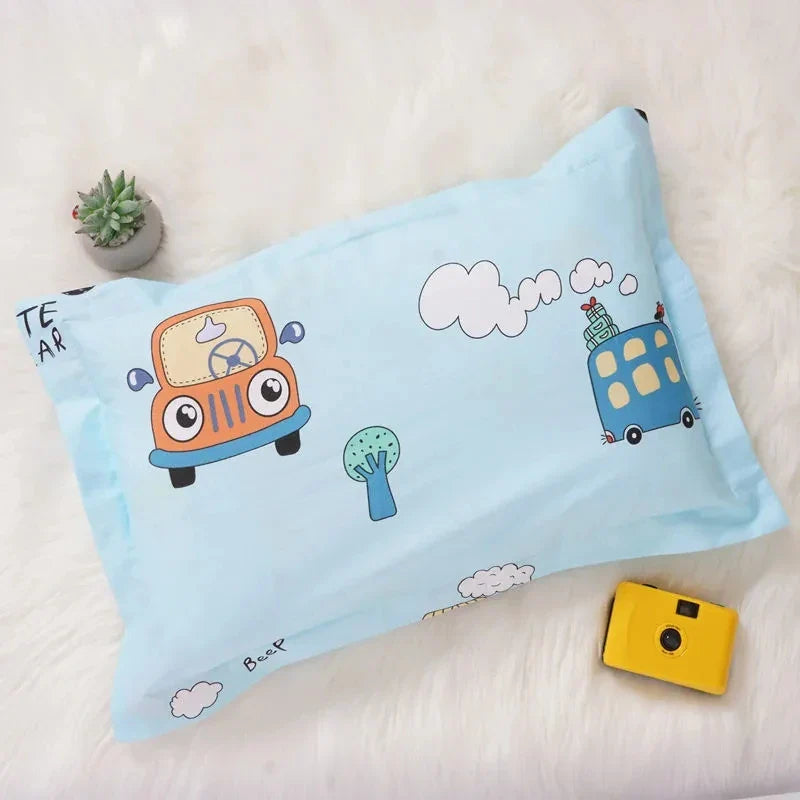 30x50 CM Pure Cotton Children's Pillow Case Home Four Seasons Universal Student Pillow Cover Cartoon Print Baby Pillowcase