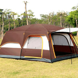 320X220X195cm Two-bedroom Tent Oversize for 5-8 Person Leisure Camping Tents Double-plies Thick Rainproof Outdoor Family Tour