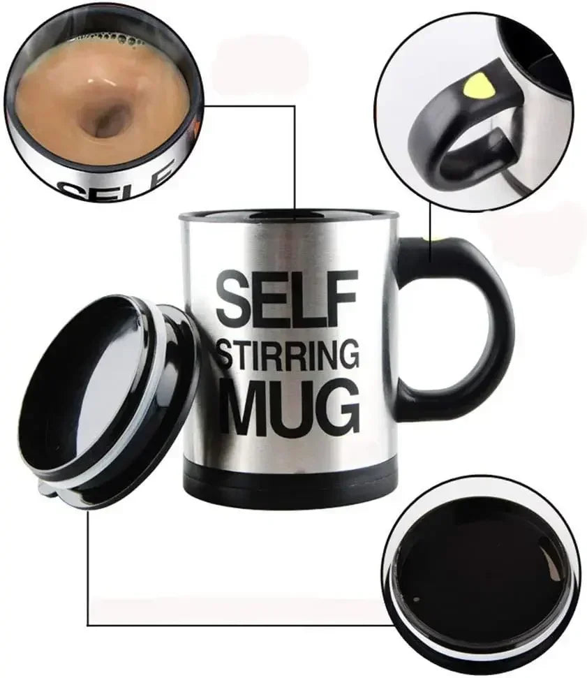 350ml Mugs Automatic Electric Lazy Self Stirring Mug Cup Coffee Milk Mixing Mug Smart Stainless Steel Juice Mix Cup Drinkware