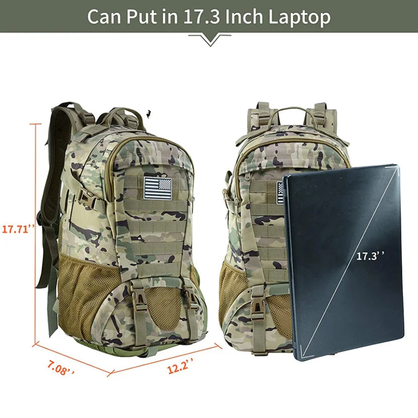 35L Large capacity Tactical Military Backpack Army  Assault Rucksack Outdoor Travel Hiking  Camping Hunting Climbing Casual Bags