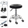 360° Beauty Salon Rotating Work Chair 44-57cm Height Adjustable Hydraulic Rolling Rotating Stool for Home/Office/Bar Black White