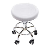 360° Beauty Salon Rotating Work Chair 44-57cm Height Adjustable Hydraulic Rolling Rotating Stool for Home/Office/Bar Black White