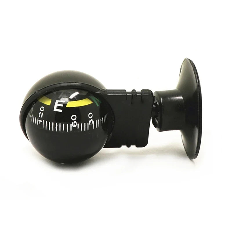 360 Degree Rotation Waterproof Vehicle Navigation Ball Shaped Car Compass with Suction Cup