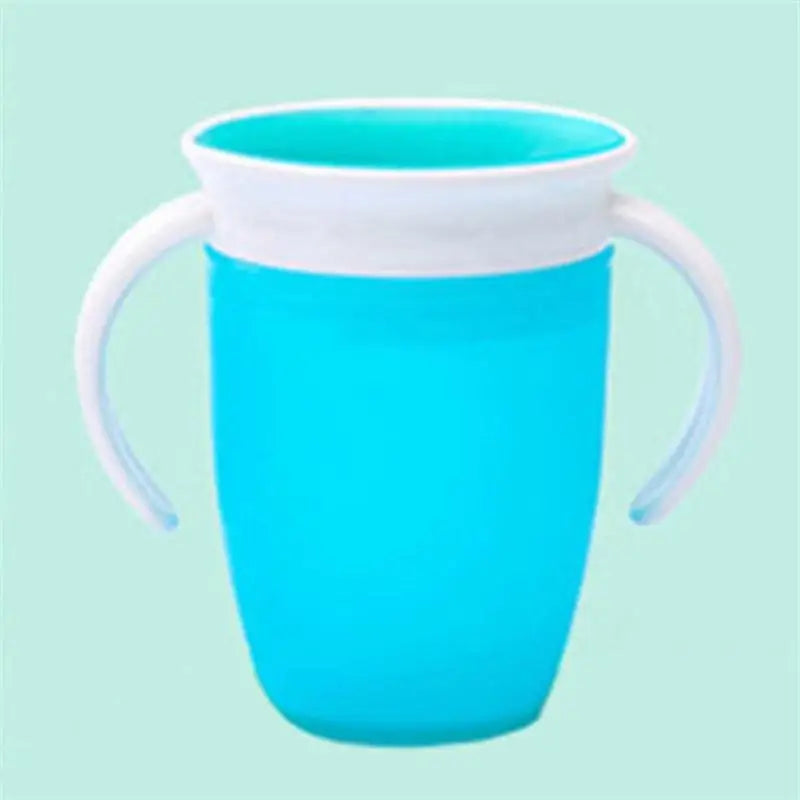 360 Degrees Can Be Rotated Baby Learning Drinking Cup With Double Handle Flip lid Leakproof Magic Cup Infants Water Cups Bottle