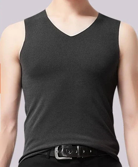 37℃ Thermal Vest Men'S Thermal Underwear Vest Autumn Winter Long Thermal Underwear Tank Top V-Neck Seamless Underwear for Man