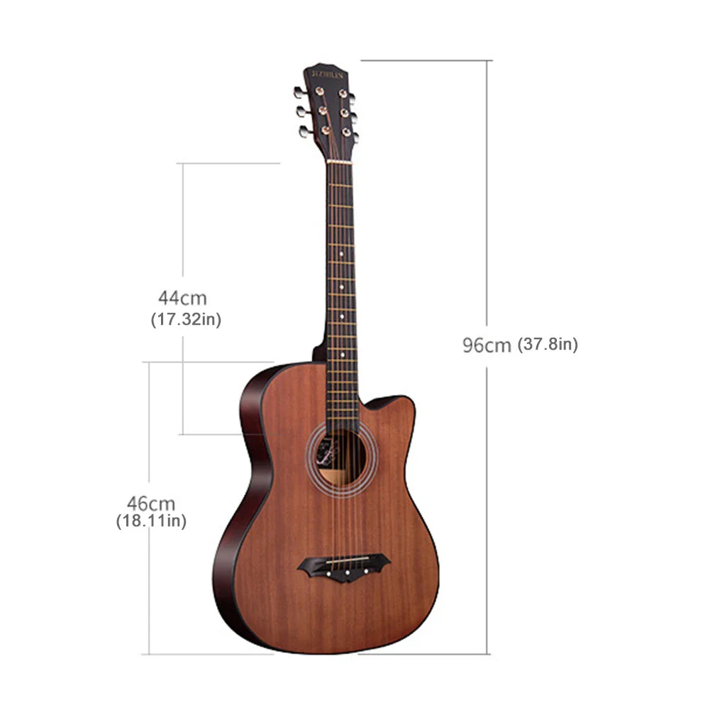 38 Inch Classical Guitar with Starter Kit Gig Bag Acoustic Guitar Wooden Guitar Music Instrument for Adults Teens Beginners