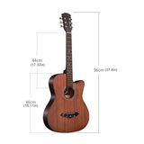 38 Inch Classical Guitar with Starter Kit Gig Bag Acoustic Guitar Wooden Guitar Music Instrument for Adults Teens Beginners