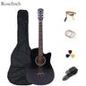 38 inch Acoustic Guitar Kit Folk Guitar for Beginners Children 6 Strings Travel Guitar Black Blue White Wood Brown Guitarr AGT16