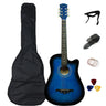 38 inch Acoustic Guitar Kit Folk Guitar for Beginners Children 6 Strings Travel Guitar Black Blue White Wood Brown Guitarr AGT16