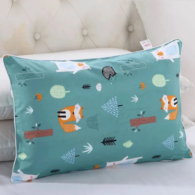 38x58CM Cartoon Boys Girls Pillow Case 100% Cotton Side Zipper Baby Pillowcase Four Seasons Children's Pillow Dust Cover