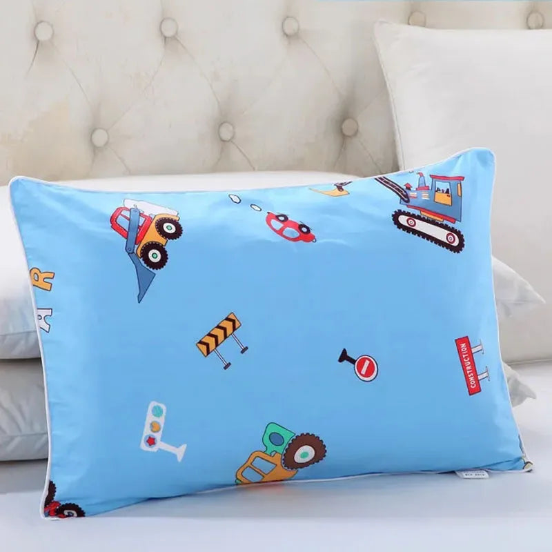 38x58CM Cartoon Boys Girls Pillow Case 100% Cotton Side Zipper Baby Pillowcase Four Seasons Children's Pillow Dust Cover