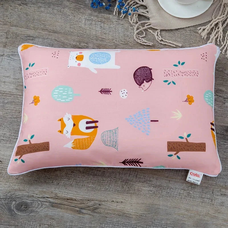 38x58CM Pure Cotton Breathable Baby Pillow Covers Cartoon Children's Bed Pillowcase Soft Pillow Protect Case Baby Bedding