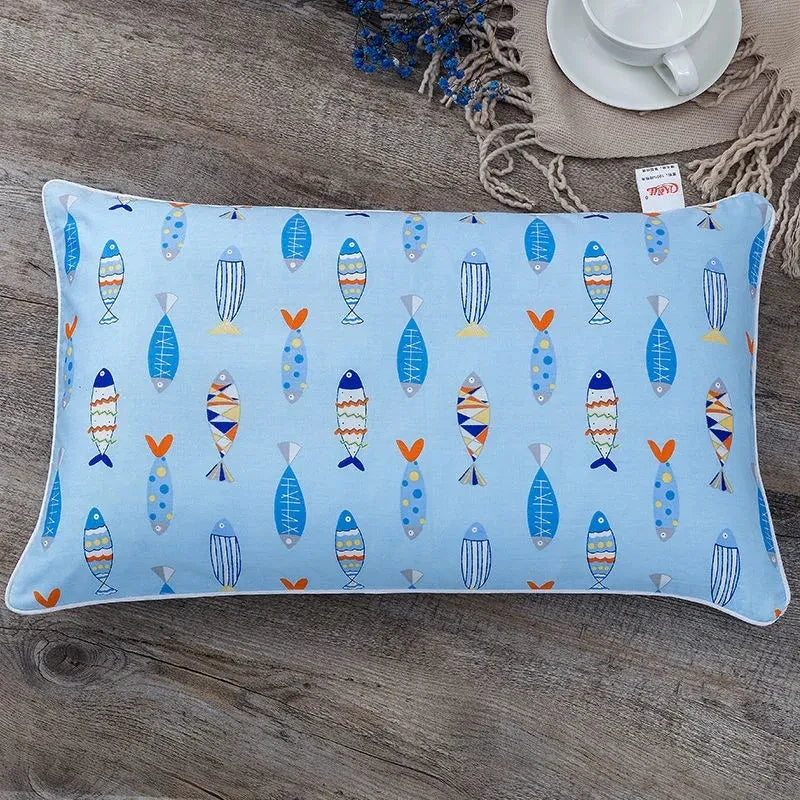 38x58CM Pure Cotton Breathable Baby Pillow Covers Cartoon Children's Bed Pillowcase Soft Pillow Protect Case Baby Bedding