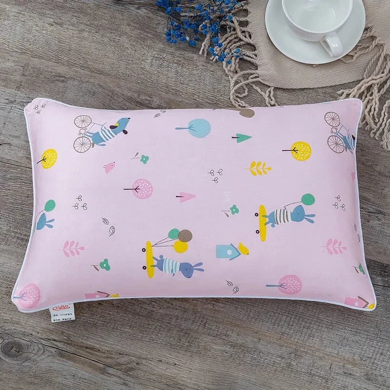 38x58CM Pure Cotton Breathable Baby Pillow Covers Cartoon Children's Bed Pillowcase Soft Pillow Protect Case Baby Bedding