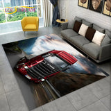 3D Top Class Truck S-Scania Cartoon Area Rug,Carpet Rug for Living Room Bedroom Sofa Doormat Decoration,Child Non-slip Floor Mat