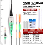 3PCS Luminous Fishing Floats+3 CR425+3 Float Tubes+1 Bag Hooks Night Nano Buoy Electric Boya Fresh Water Fishing Tool Accessorie