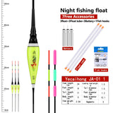 3PCS Luminous Fishing Floats+3 CR425+3 Float Tubes+1 Bag Hooks Night Nano Buoy Electric Boya Fresh Water Fishing Tool Accessorie