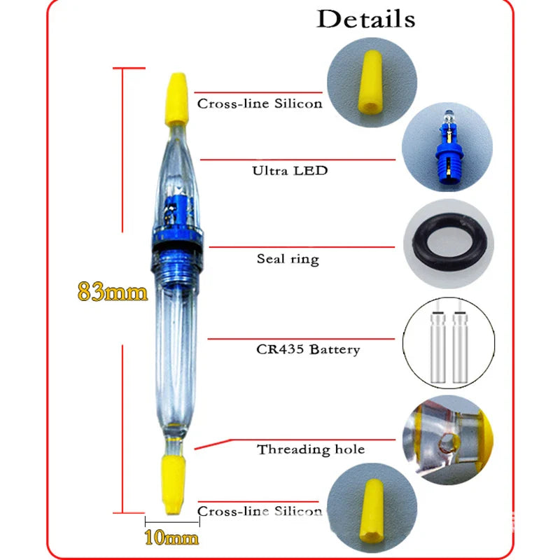 3PCS Luminous Light Stick+3CR425 Electronic Stick Ocean Fishing Light Stick Sea Fishing Bright Colorful Light Stick Tools Tackle