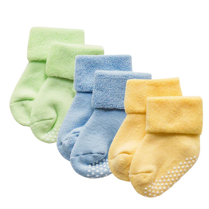 3Pairs DreamShining Cotton Baby Socks Autumn And Winter Thicken Warm Newborn Boy Girl  Floor Wear Antiskid Sock For Kids