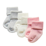 3Pairs DreamShining Cotton Baby Socks Autumn And Winter Thicken Warm Newborn Boy Girl  Floor Wear Antiskid Sock For Kids