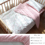 3Pcs Baby Bedding Set For Newborns Star Pattern Kid Bed Linen For Boy Pure Cotton Woven Crib Bedding Duvet Cover Pillocase Sheet