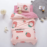 3pcs Baby Bedding Set For Baby Kindergarten Crib Bed Linen Kit Quilt Duvet Cover Pillowcase Mattress Sheet Bedspread  CP12