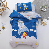 3pcs Baby Bedding Set For Baby Kindergarten Crib Bed Linen Kit Quilt Duvet Cover Pillowcase Mattress Sheet Bedspread  CP12