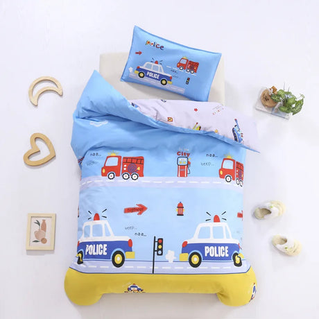 3pcs/set Cartoon Cotton Bedding Set Crib Linen Kit Kindergarten Bed Sheet Pillowcase Duvet Cover Without Filler  CP27