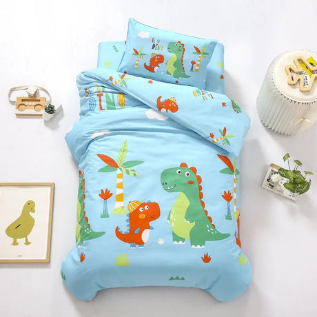 3pcs/set Cartoon Cotton Bedding Set Crib Linen Kit Kindergarten Bed Sheet Pillowcase Duvet Cover Without Filler  CP27