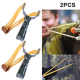 4/2PCS Strips Powerful Slingshot Sling Shot Camouflage Bow Catapult Outdoor Hunting Camping Three-ply rubber band Travel Kits