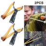 4/2PCS Strips Powerful Slingshot Sling Shot Camouflage Bow Catapult Outdoor Hunting Camping Three-ply rubber band Travel Kits