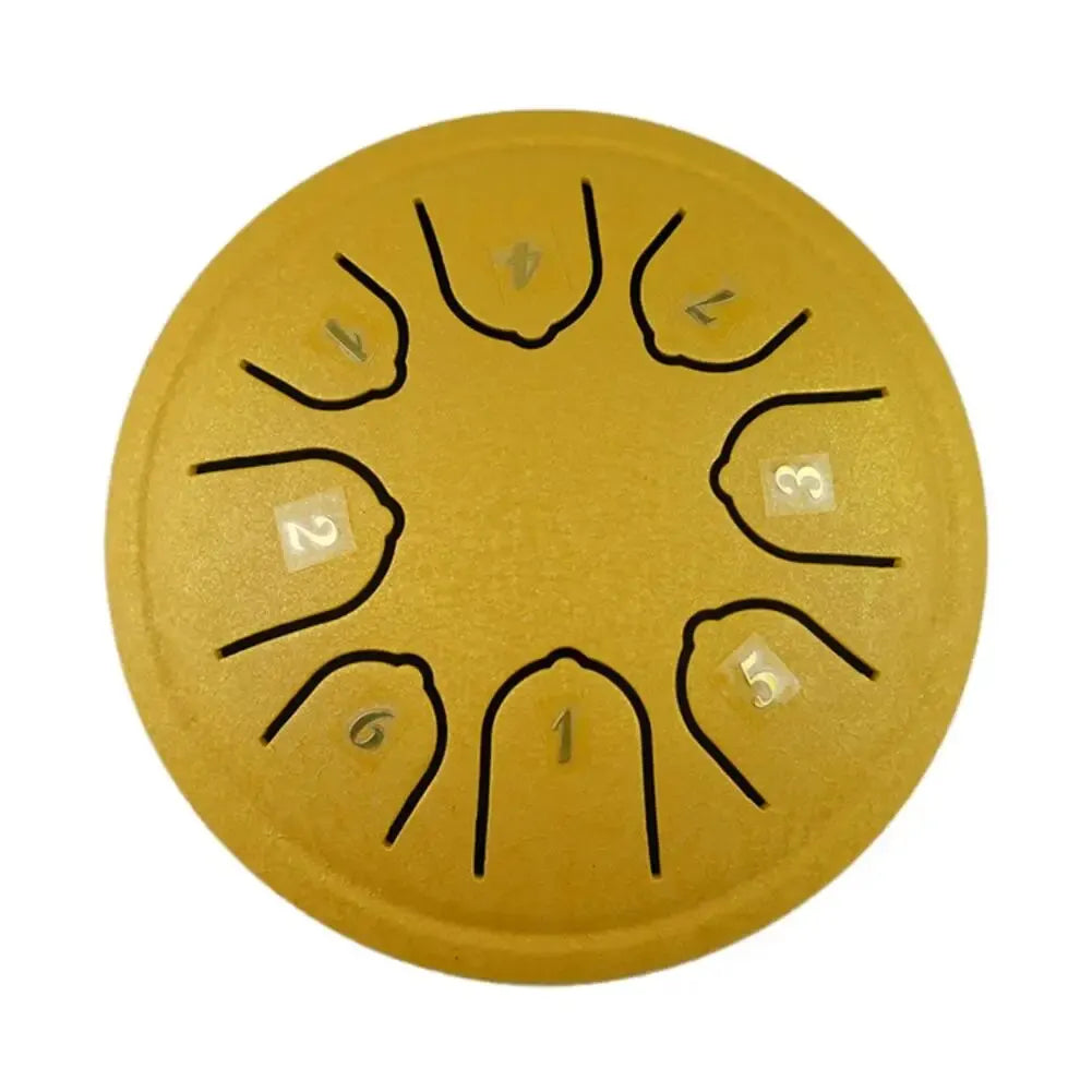 4.5 Inch 8 Tone Steel Tongue Drum Mini Hand Pan Drums Drumsticks Music Tambourine Drum With Accessories Instrument