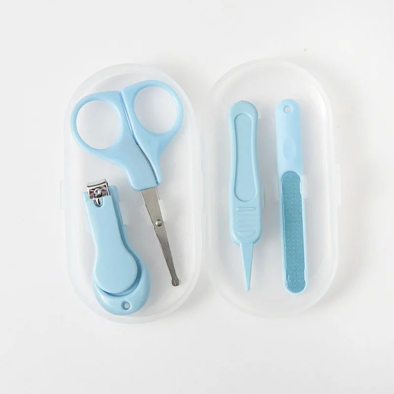 4 Pcs Baby Nail Clipper Set Baby Care Anti-clamping Nail Clipper Set Small Stainless Steel Nail Trimmer Baby Essential Products