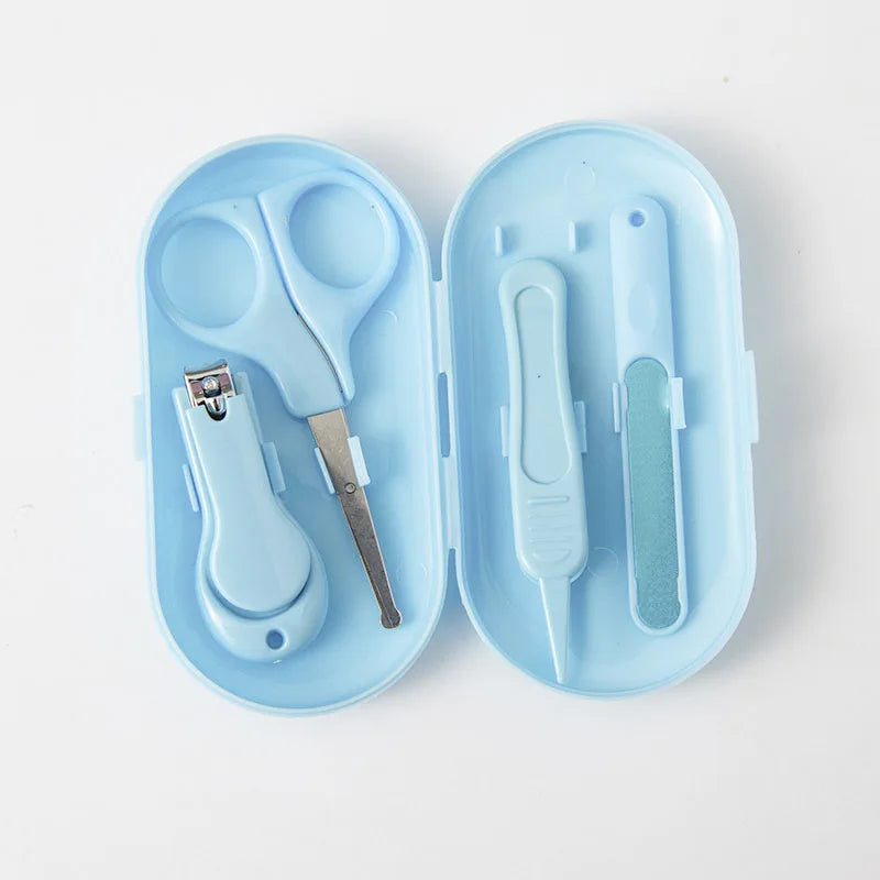 4 Pcs Baby Nail Clipper Set Baby Care Anti-clamping Nail Clipper Set Small Stainless Steel Nail Trimmer Baby Essential Products