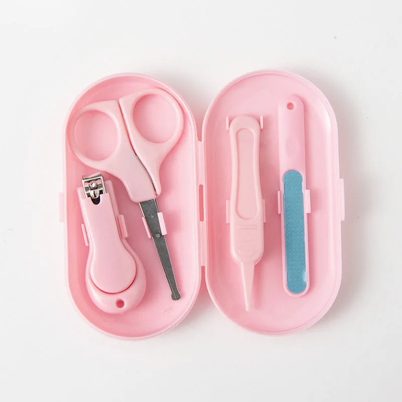 4 Pcs Baby Nail Clipper Set Baby Care Anti-clamping Nail Clipper Set Small Stainless Steel Nail Trimmer Baby Essential Products