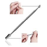 4 Pcs/Set steel Double-ended Cuticle Pusher Dead Skin Remover Manicure cleaner Care nails art tool All for manicure set