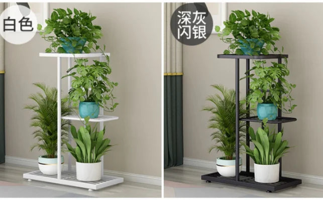 4 Tier 5 Potted Plant Stand Metal Flower Pot Holder Storage Rack Flower Display Stand for Indoor Garden Decor  Flowerpot Shelf