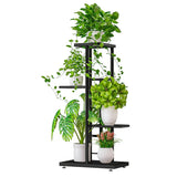 4 Tier 5 Potted Plant Stand Multiple Flower Pot Holder Shelves Planter Rack Storage Organizer Display for Indoor Garden Balcony