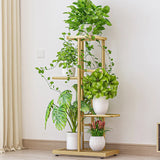 4 Tier 5 Potted Plant Stand Multiple Flower Pot Holder Shelves Planter Rack Storage Organizer Display for Indoor Garden Balcony