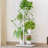 4 Tier 5 Potted Plant Stand Multiple Flower Pot Holder Shelves Planter Rack Storage Organizer Display for Indoor Garden Balcony