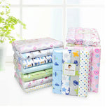 4 pieces flannel baby blanket swaddle set 76*76cm cotton cartoon soft and comfortable children's blanket newborn quilt