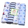 4 pieces flannel baby blanket swaddle set 76*76cm cotton cartoon soft and comfortable children's blanket newborn quilt