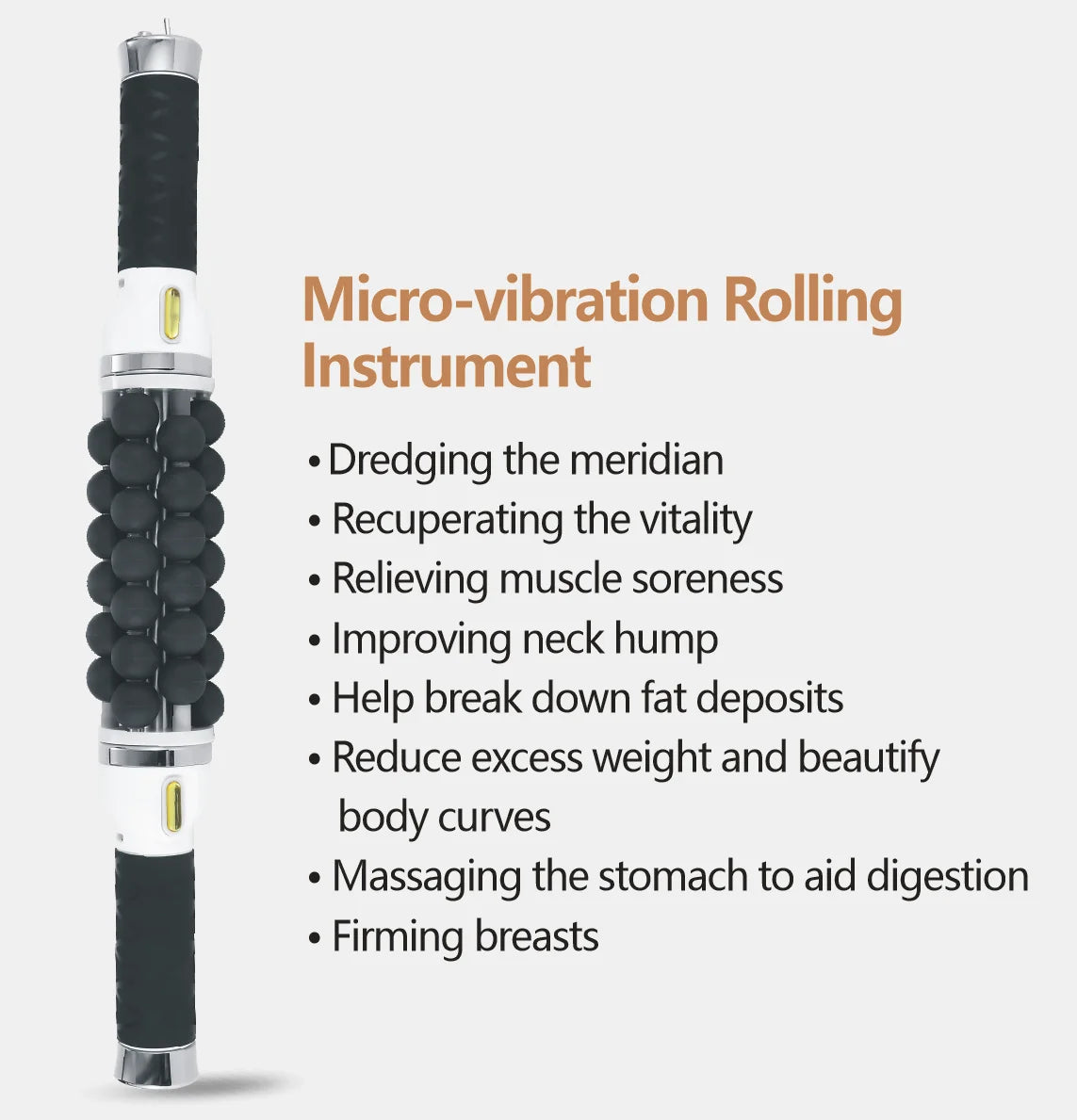 40W Electric Roller for Muscle Body Relaxing High Frequency Rolling Massage Fitness Anti-Cellulite Slimming Machine for Women