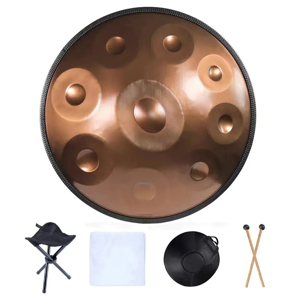 440 HZ 432 HZ Handpan 22 Inch 9 10 12 14 Notes Glucophone Steel Tongue Drum Music Drum Ethereal Drum Percussion Instrument