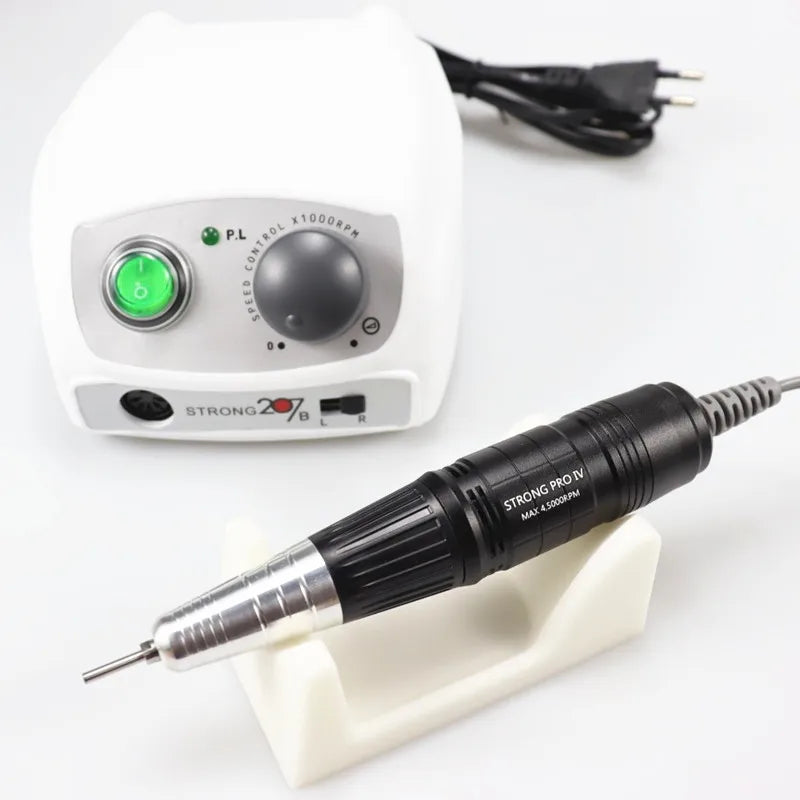 45000Rpm Electric Nail Drill Strong 207B 65W Manicure Machine Pedicure Kit Strong Nails Tools Handpiece Nail File Equipment